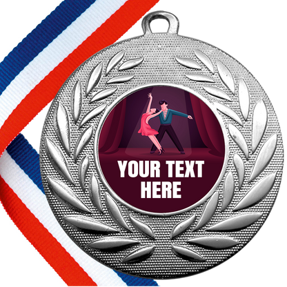 Set of Personalised Dance Wreath Medals On Ribbons