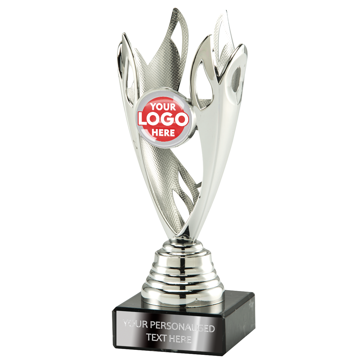Flame-shaped Trophy Award in Gold/Silver/Bronze (SET35101/2/3A) BW Trophies