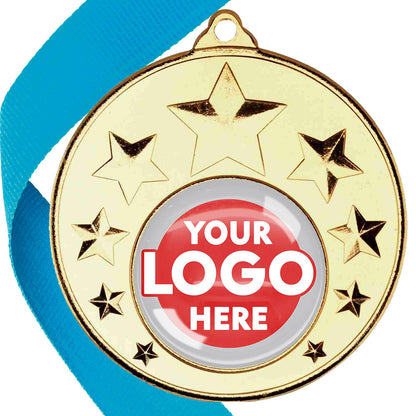 50mm Multi Star Medal on a Ribbon