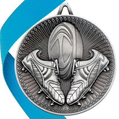 Rugby Antique Style 60mm Medal BW Trophies