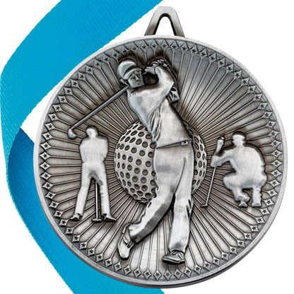 Golf Antique Style 60mm Medal