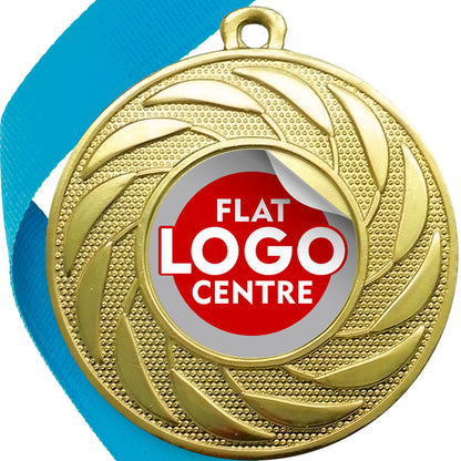 Spinner Design Medal flat centre - MINIMUM ORDER 100
