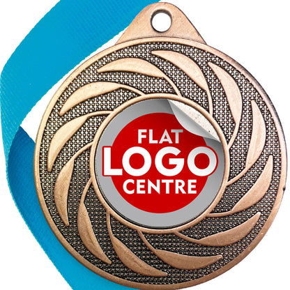 Spinner Design Medal flat centre - MINIMUM ORDER 100