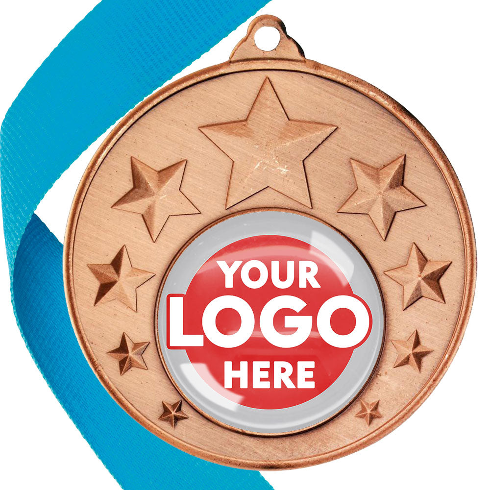 50mm Multi Star Medal on a Ribbon