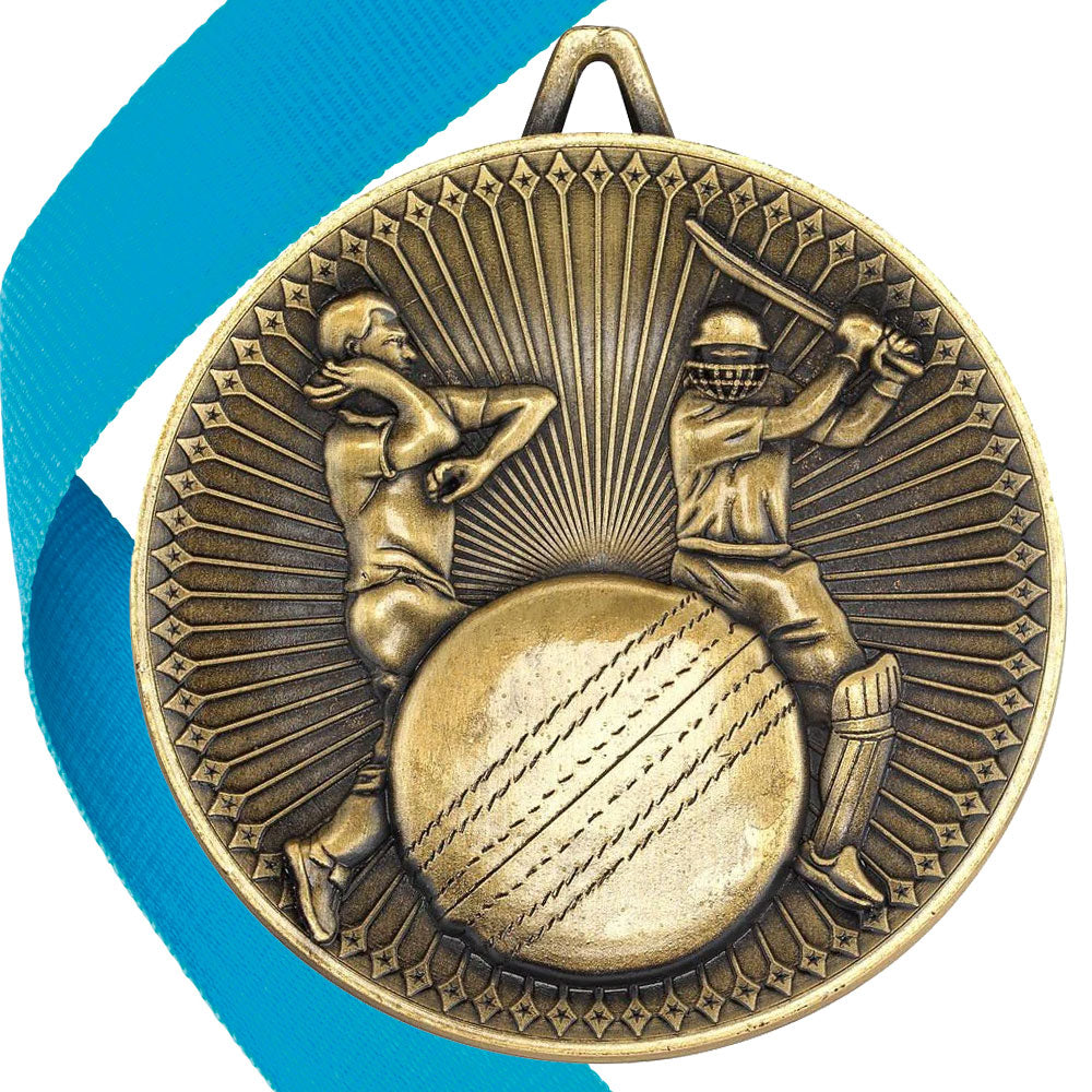 Cricket Antique 60mm Medal BW Trophies