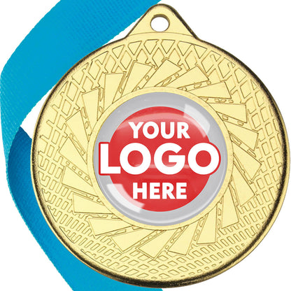 50mm Blade Design Wreath Medals on Ribbons