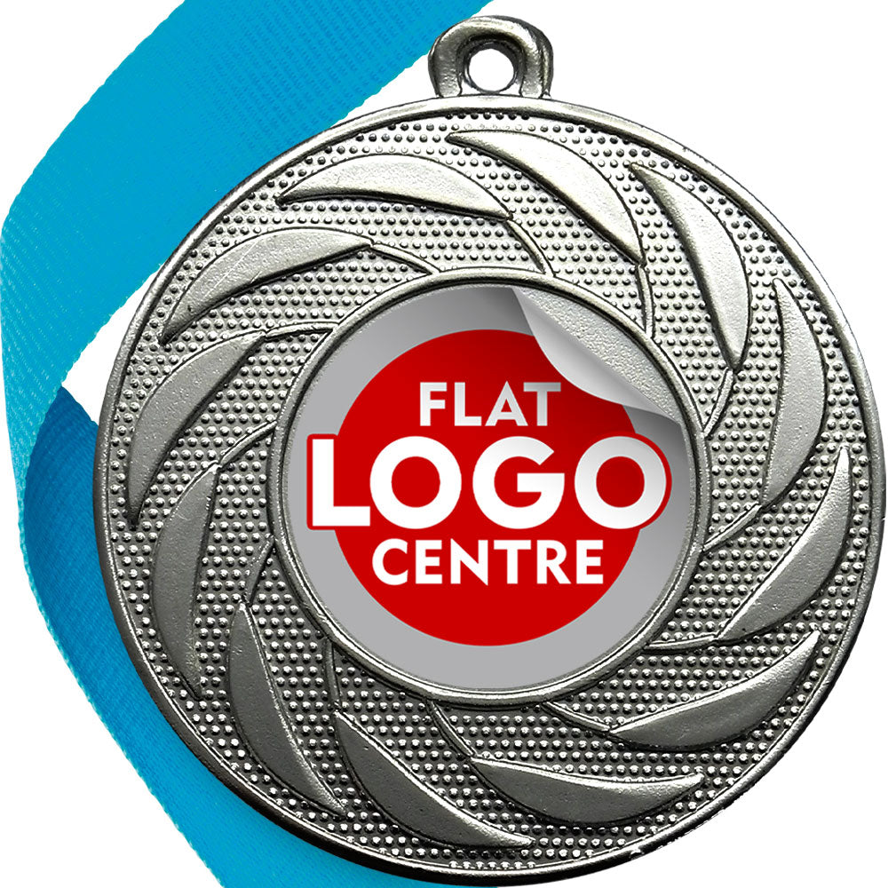 Spinner Design Medal flat centre - MINIMUM ORDER 100