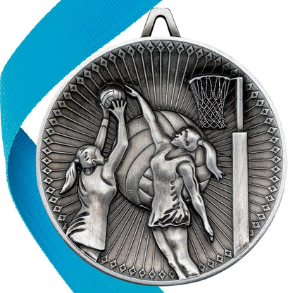 Netball Antique 60mm Medal
