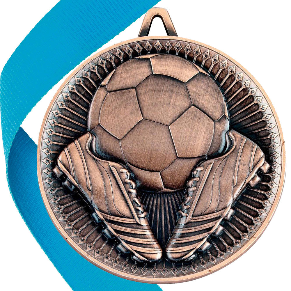 Football + Boots 60mm Medal