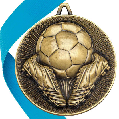 Football + Boots 60mm Medal