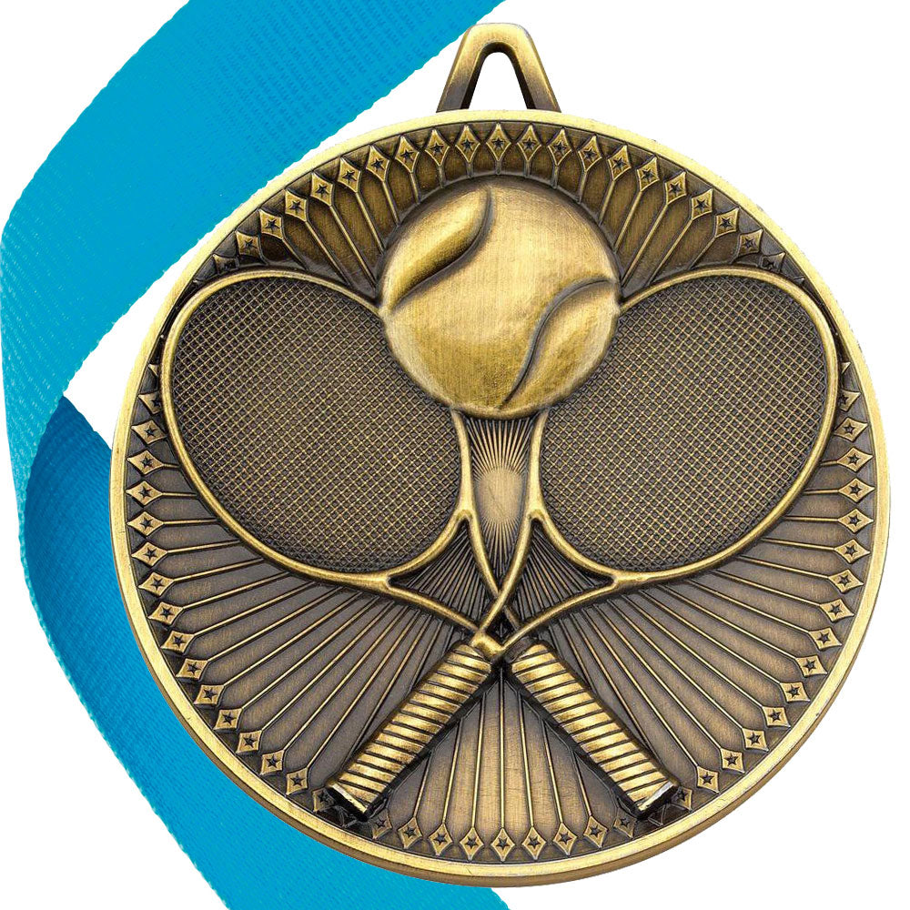 Tennis Antique 60mm Medal BW Trophies