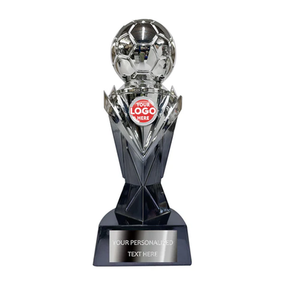 Silver and Black Football Ball (SRS404/5) BW Trophies