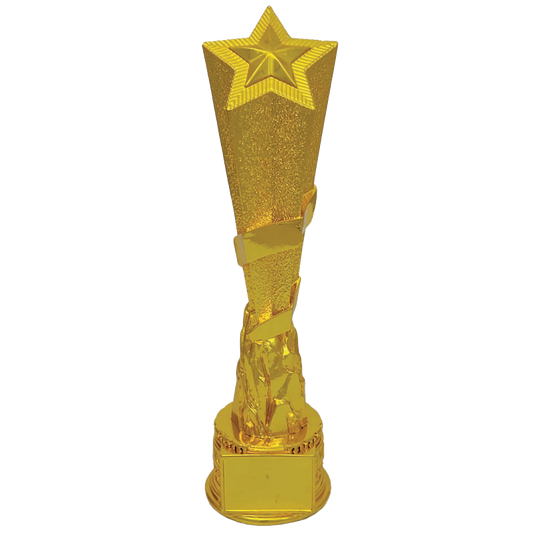 Gold Star Column Trophy BW Trophies
