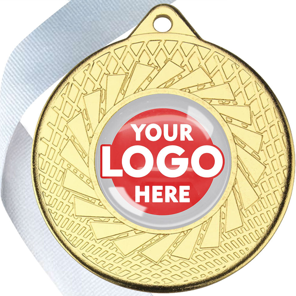 50mm Blade Design Wreath Medals on Ribbons