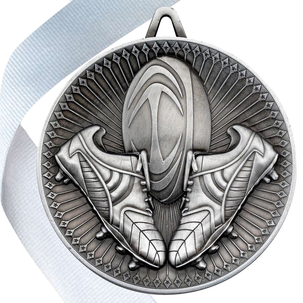Rugby Antique Style 60mm Medal BW Trophies