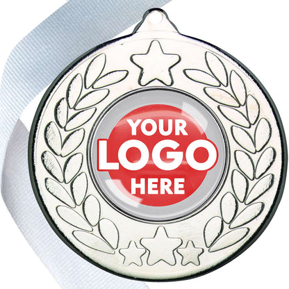 The Glossy 50mm Classic Star Medal on a Ribbon MINIMUM ORDER 100
