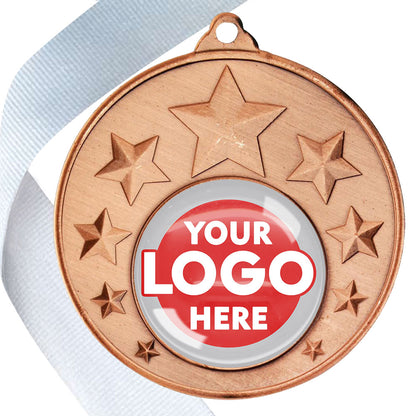 50mm Multi Star Medal on a Ribbon