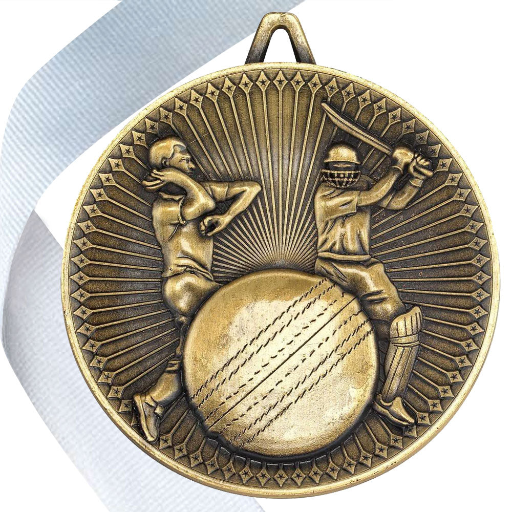 Cricket Antique 60mm Medal BW Trophies