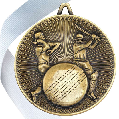 Cricket Antique 60mm Medal BW Trophies