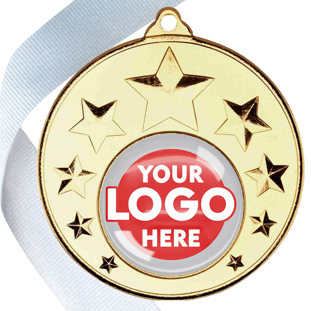 50mm Multi Star Medal on a Ribbon