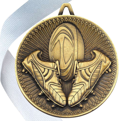 Rugby Antique Style 60mm Medal BW Trophies