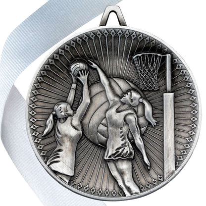 Netball Antique 60mm Medal