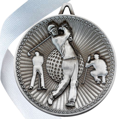 Golf Antique Style 60mm Medal