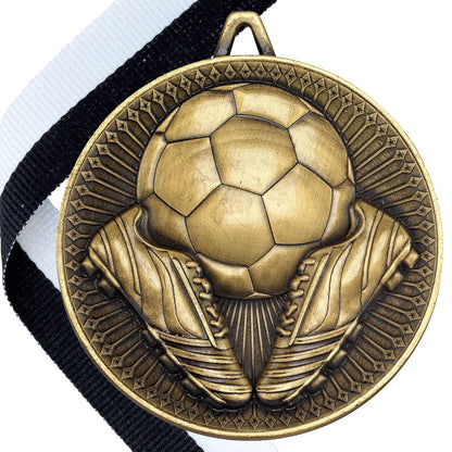 Football + Boots 60mm Medal