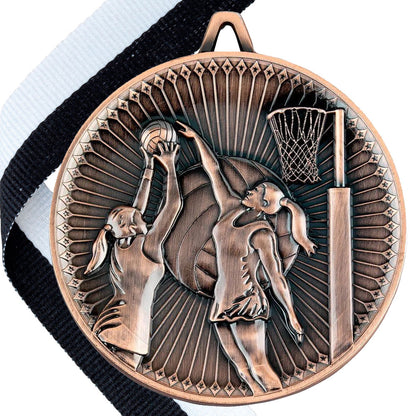 Netball Antique 60mm Medal