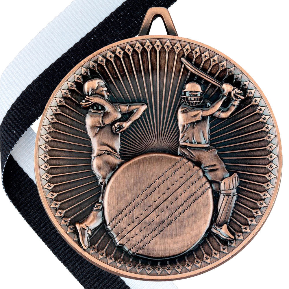 Cricket Antique 60mm Medal BW Trophies