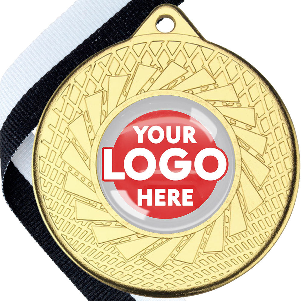 50mm Blade Design Wreath Medals on Ribbons