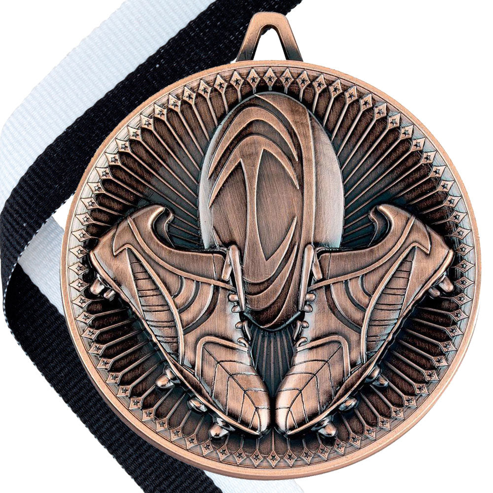 Rugby Antique Style 60mm Medal BW Trophies