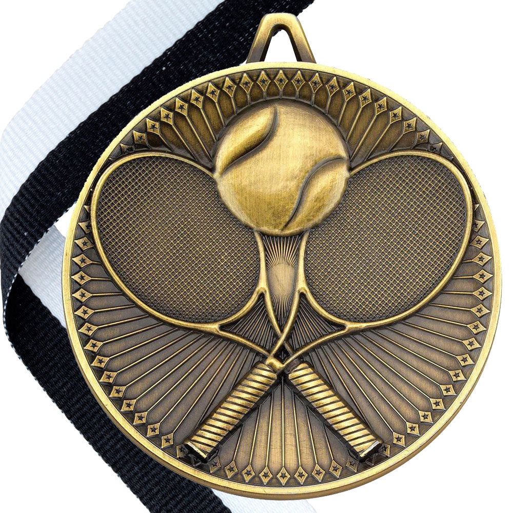 Tennis Antique 60mm Medal BW Trophies