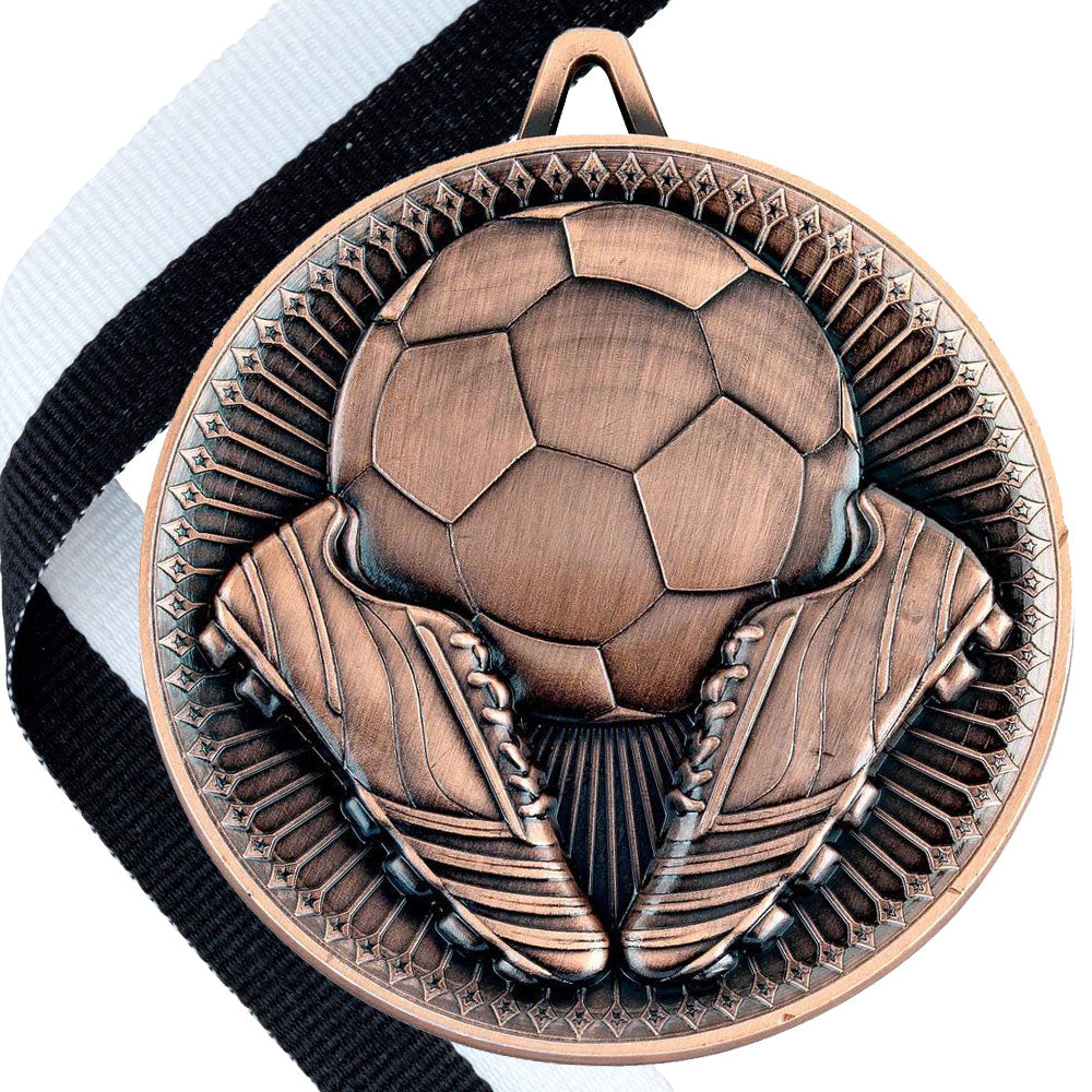 Football + Boots 60mm Medal