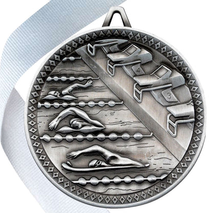 Swimming Antique 60mm Medal