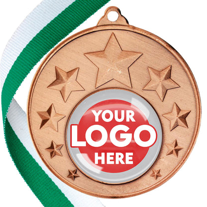 50mm Multi Star Medal on a Ribbon