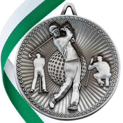 Golf Antique Style 60mm Medal