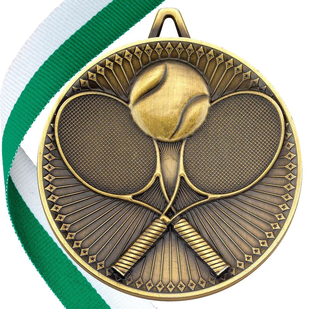 Tennis Antique 60mm Medal BW Trophies
