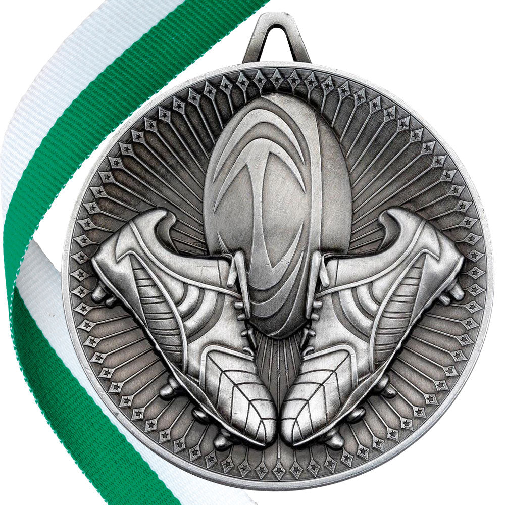 Rugby Antique Style 60mm Medal BW Trophies