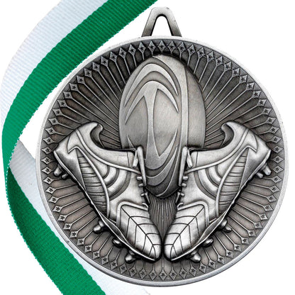 Rugby Antique Style 60mm Medal BW Trophies