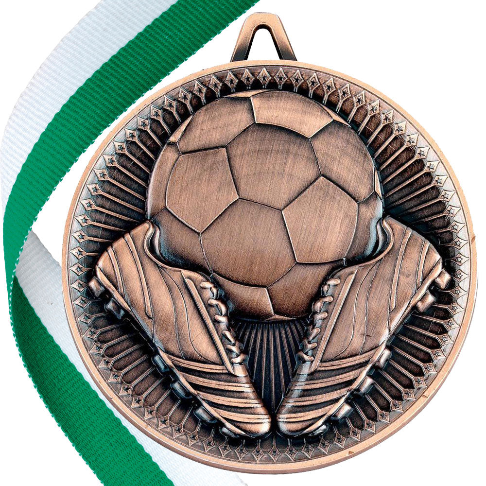 Football + Boots 60mm Medal