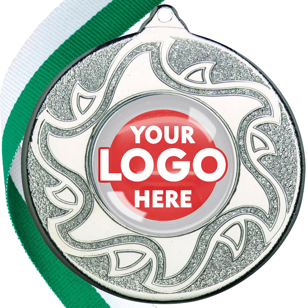 The Glossy Domed 50mm Sunshine Design Medals on Ribbons MINIMUM ORDER 100