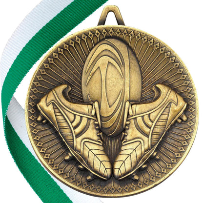 Rugby Antique Style 60mm Medal BW Trophies