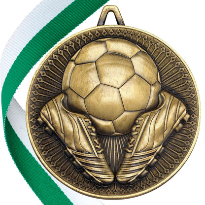 Football + Boots 60mm Medal