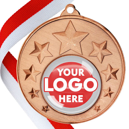 50mm Multi Star Medal on a Ribbon