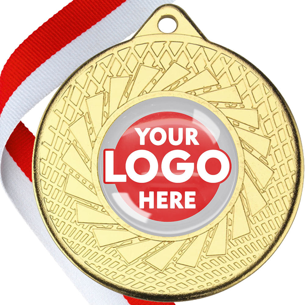 50mm Blade Design Wreath Medals on Ribbons