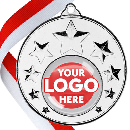 50mm Multi Star Medal on a Ribbon