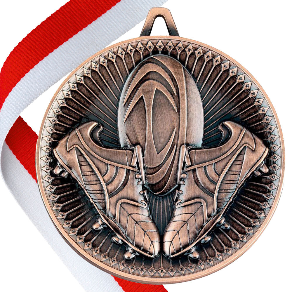 Rugby Antique Style 60mm Medal BW Trophies