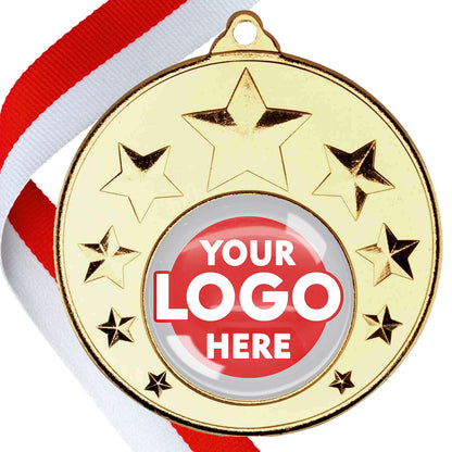 50mm Multi Star Medal on a Ribbon