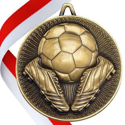 Football + Boots 60mm Medal